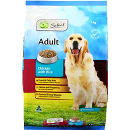 Woolworths Select Adult Dog Food Chicken & Rice 3kg | Woolworths