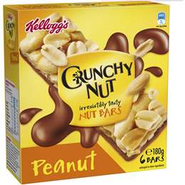 Kellogg's Crunchy Nut Peanut Snack Bars 6 Pack