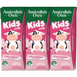 Australia's Own Kid's Milk Strawberry Poppers