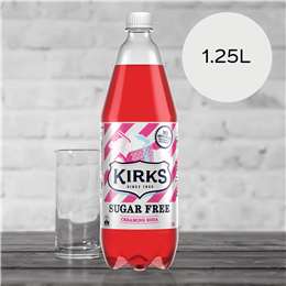 Kirks Sugar Free Creaming Soda Soft Drink Bottle