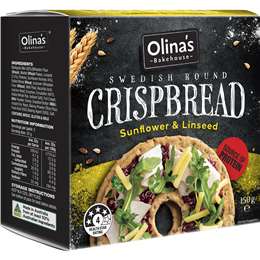 Olina's Swedish Round Crispbread Sunflower & Linseed