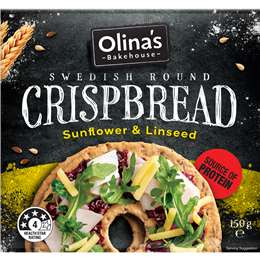 Olina's Swedish Round Crispbread Sunflower & Linseed