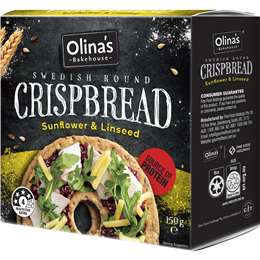 Olina's Swedish Round Crispbread Sunflower & Linseed