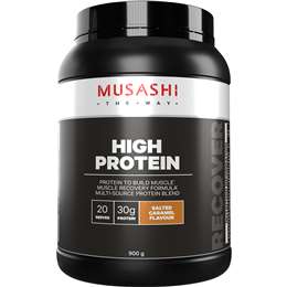 Musashi High Protein Salted Caramel Flavour 900g