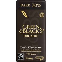 Green & Black's Organic Dark Chocolate 70% 0.7 100g | Woolworths