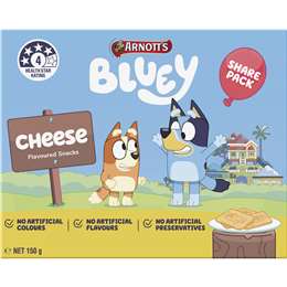 Arnott's Bluey Cracker Biscuits Cheese Sharebox