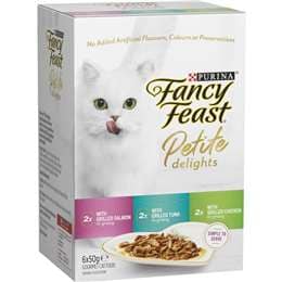 Fancy Feast Petite Delights Salmon & Tuna Wet Cat Food 50g x 6 pack