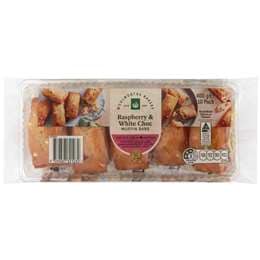 Woolworths Raspberry & White Choc Muffin Bars 400g 10 pack