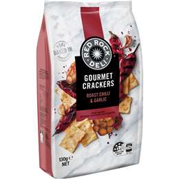 Red Rock Deli Gourmet Crackers Chilli Roast Garlic Lemon Oil