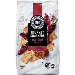 Red Rock Deli Gourmet Crackers Chilli Roast Garlic Lemon Oil