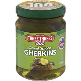 Three Threes Gherkins Sweet Spiced