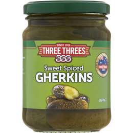Three Threes Gherkins Sweet Spiced