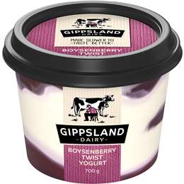 Gippsland Dairy Twist Yoghurt Boysenberry 700g | Woolworths