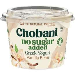 Chobani No Sugar Added Greek Yoghurt Vanilla
