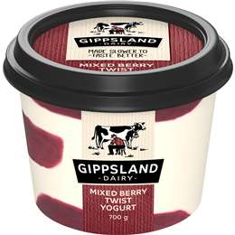 Gippsland Dairy Twist Yoghurt Mixed Berry