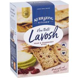 Kurrajong Kitchen Lavosh Pear & Cranberry Bites 