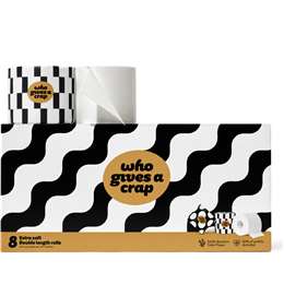 Who Gives A Crap Double Length Bamboo 3 Ply Toilet Paper 8 pack