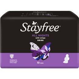 Stayfree All Nights Pads With Wings