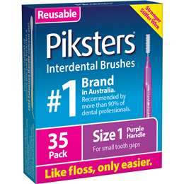 Piksters Interdental Floss Brush Size 1 35 pack