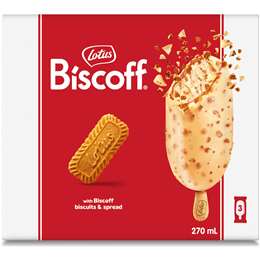 Lotus Biscoff White Chocolate Ice Cream Sticks 3 pack