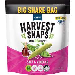 Harvest Snaps Baked Pea Crisps Salt & Vinegar