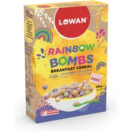 Lowan Rainbow Bombs Breakfast Cereal