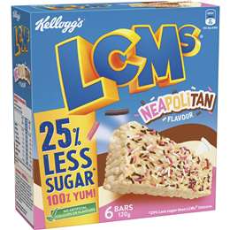 Kellogg's Lcms 25% Less Sugar Neapolitan Flavour Snack Bars 6 Pack