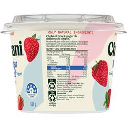Chobani No Sugar Added Greek Yogurt Strawberry