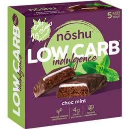 Noshu Low Carb Choc Mint Indulgence Bars