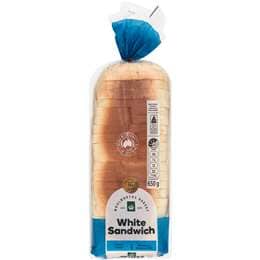 Woolworths White Sandwich Bread Loaf 650g