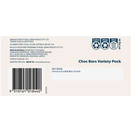 Bulla Mint Vanilla Chocolate Bar Sticks