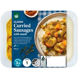 Woolworths Curried Sausages & Mash