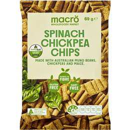 Macro Wholefoods Market Spinach Chickpea Chips