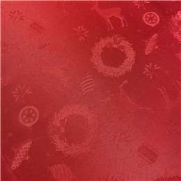 Christmas Jacquard Tablecloth Red 135 X 180cm