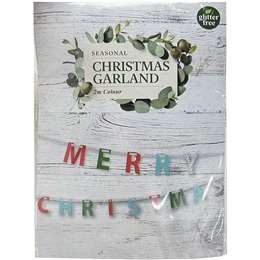 Christmas Merry Christmas Garland Silver