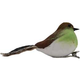 Christmas Decoration Clip On Bird Green 