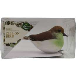 Christmas Decoration Clip On Bird Green 