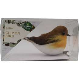 Christmas Decoration Clip On Bird Yellow 