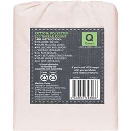 Inspire 250 Thread Count Cotton Fitted Sheet Queen Bed Assorted