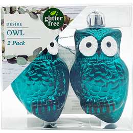 Christmas Desire Owl Decoration Teal