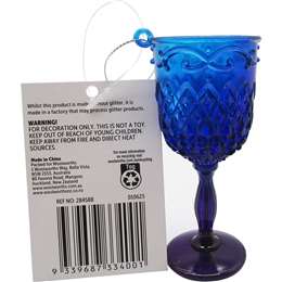 Christmas Desire Wine Goblet Blue