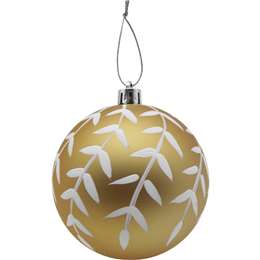 Christmas Baubles Gold Leaf 2 Pack