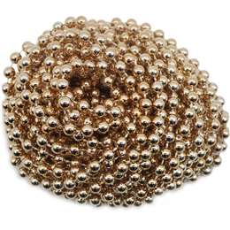 Christmas Beaded Garland 8m Rose Gold 