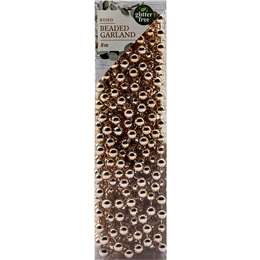Christmas Beaded Garland 8m Rose Gold 