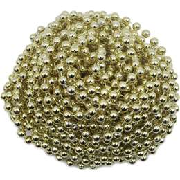 Christmas Decoration 8 Metre Beaded Garland Champagne