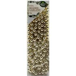 Christmas Decoration 8 Metre Beaded Garland Champagne