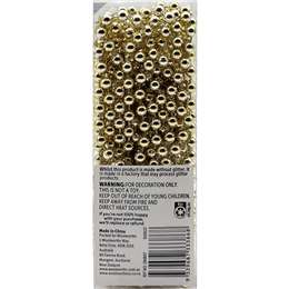 Christmas Decoration 8 Metre Beaded Garland Champagne