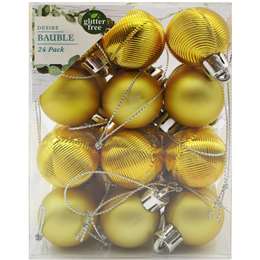 Christmas Decoration 30mm Baubles Gold