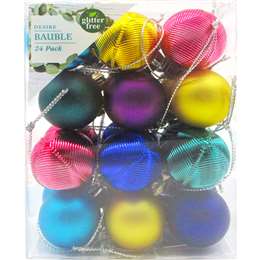 Christmas Decoration 30mm Baubles Multicoloured