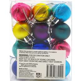 Christmas Decoration 30mm Baubles Multicoloured